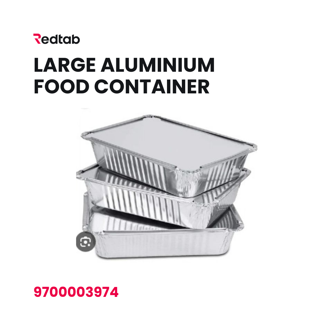 Large aluminium food container